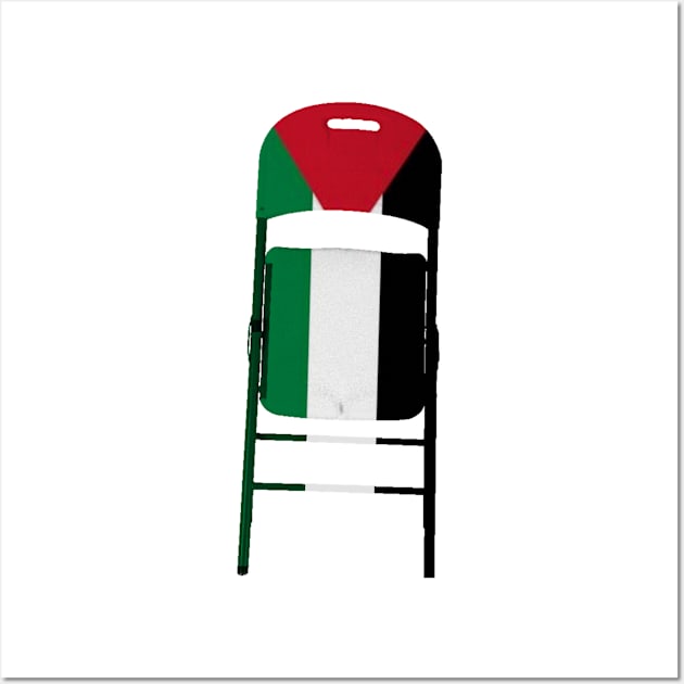 Palestine Folding Chair To Brutal Israel Occupation - Front Wall Art by SubversiveWare